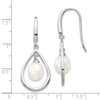 Lex & Lu Sterling Silver 6-7mm White FW Cultured Pearl Dangle Earrings - 4 - Lex & Lu