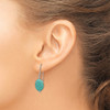 Lex & Lu Sterling Silver Blue Reconstructed Magnesite Earrings - 3 - Lex & Lu