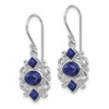 Lex & Lu Sterling Silver w/Rhodium w/Lapis Lazuli Hook Earrings LAL109936 - 2 - Lex & Lu