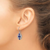 Lex & Lu Sterling Silver w/Rhodium w/Lapis Lazuli Hook Earrings LAL109936 - 3 - Lex & Lu
