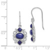 Lex & Lu Sterling Silver w/Rhodium w/Lapis Lazuli Hook Earrings LAL109936 - 4 - Lex & Lu