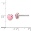 Lex & Lu Sterling Silver Polished & Enameled Heart Post Earrings - 4 - Lex & Lu