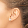 Lex & Lu Sterling Silver 10mm White Mother of Pearl Flower Post Stud Earrings - 3 - Lex & Lu