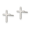 Lex & Lu Sterling Silver Polished and Antiqued Cross Post Earrings - 2 - Lex & Lu