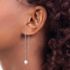 Lex & Lu Sterling Silver RH 6-7mm Wte FWC Pearl Threaded Earrings - 3 - Lex & Lu