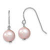 Lex & Lu Sterling Silver RH 7-8mm Purple FWC Pearl Dangle Earrings - Lex & Lu