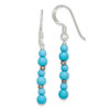 Lex & Lu Sterling Silver Howlite /Recon. Magnesite Shepherd Hook Earrings - Lex & Lu