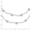 Lex & Lu Sterling Silver Double Spiral and Laser-cut Bead Necklace 15'' - 4 - Lex & Lu