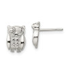 Lex & Lu Sterling Silver Polished Owl Post Earrings - Lex & Lu Lex & Lu Sterling Silver Polished Owl Post Earrings - Lex & Lu
