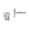 Lex & Lu Sterling Silver Love Post Earrings - Lex & Lu