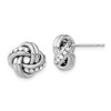 Lex & Lu Sterling Silver Crystals Textured Love Knot Earrings LAL110078 - Lex & Lu