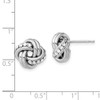 Lex & Lu Sterling Silver Crystals Textured Love Knot Earrings LAL110078 - 4 - Lex & Lu