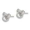 Lex & Lu Sterling Silver CZ Love Knot Post Earrings LAL110080 - 2 - Lex & Lu