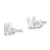 Lex & Lu Sterling Silver Polished Left and Right Yes/No Post Earrings - 2 - Lex & Lu