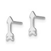 Lex & Lu Sterling Silver w/Rhodium Arrow Post Earrings - 2 - Lex & Lu