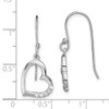 Lex & Lu Sterling Silver w/Rhodium CZ Heart Dangle Earrings - 4 - Lex & Lu