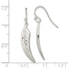 Lex & Lu Sterling Silver Polished Leaf Dangle Shepherd Hook Earrings - 4 - Lex & Lu