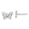 Lex & Lu Sterling Silver Polished Butterfly Post Earrings - Lex & Lu