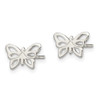 Lex & Lu Sterling Silver Polished Butterfly Post Earrings - 2 - Lex & Lu