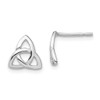 Lex & Lu Sterling Silver w/Rhodium Polished Celtic Knot Post Earrings - Lex & Lu