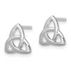 Lex & Lu Sterling Silver w/Rhodium Polished Celtic Knot Post Earrings - 2 - Lex & Lu