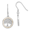 Lex & Lu Sterling Silver w/Rhodium White MOP Tree of Life Earrings - Lex & Lu