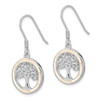 Lex & Lu Sterling Silver w/Rhodium White MOP Tree of Life Earrings - 2 - Lex & Lu