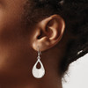 Lex & Lu Sterling Silver Polished Laser-cut Teardrop Dangle Hook Earrings - 3 - Lex & Lu