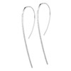 Lex & Lu Sterling Silver w/Rhodium & Textured Threader Earrings LAL110254 - 2 - Lex & Lu