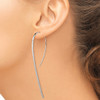 Lex & Lu Sterling Silver w/Rhodium & Textured Threader Earrings LAL110254 - 3 - Lex & Lu