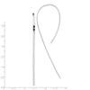 Lex & Lu Sterling Silver w/Rhodium & Textured Threader Earrings LAL110254 - 4 - Lex & Lu
