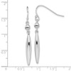 Lex & Lu Sterling Silver Polished Dangle Shepherd Hook Earrings LAL110266 - 5 - Lex & Lu