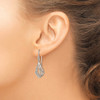 Lex & Lu Sterling Silver Filigree Teardrop Dangle Shepherd Hook Earrings - 3 - Lex & Lu