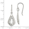 Lex & Lu Sterling Silver Filigree Teardrop Dangle Shepherd Hook Earrings - 4 - Lex & Lu