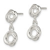 Lex & Lu Sterling Silver Knot Polished Dangle Earrings - 2 - Lex & Lu