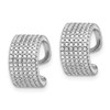 Lex & Lu Sterling Silver w/Rhodium Micropave CZ Earrings Cuff - 2 - Lex & Lu