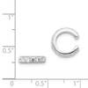 Lex & Lu Sterling Silver w/Rhodium CZ Ear Cuff Earrings - 4 - Lex & Lu