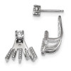 Lex & Lu Sterling Silver w/Rhodium CZ Detachable CZ Dangle Earrings LAL110361 - Lex & Lu