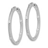 Lex & Lu Sterling Silver w/Rhodium CZ In & Out Round Hoop Earrings LAL110386 - 2 - Lex & Lu