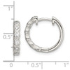Lex & Lu Sterling Silver CZ Hinged Hoop Earrings LAL110406 - 4 - Lex & Lu