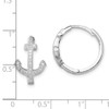 Lex & Lu Sterling Silver w/Rhodium CZ Anchor Hinged Earrings - 4 - Lex & Lu