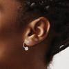 Lex & Lu Sterling Silver Polished CZ Half-Circle Post Earrings - 3 - Lex & Lu