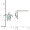 Lex & Lu Sterling Silver CZ Turtle Post Earrings - 4 - Lex & Lu