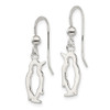 Lex & Lu Sterling Silver Penguin Shepherd Hook Earrings - 2 - Lex & Lu