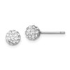 Lex & Lu Sterling Silver w/Rhodium Set of 3 MOP/Crystal Front Back Earrings LAL110510 - 3 - Lex & Lu