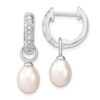 Lex & Lu Sterling Silver RH 7-8mm Wht/Pk FWC Pearl CZ Changeable Earring - 3 - Lex & Lu