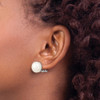 Lex & Lu Sterling Silver RH 12-13mm Wt FWC Pearl Omega Back Earrings - 3 - Lex & Lu