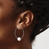 Lex & Lu Sterling Silver RH 8-9mm White Round FWC Pearl Hoop Earrings LAL110579 - 3 - Lex & Lu