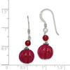 Lex & Lu Sterling Silver Red Adventurine/Red Quartz Shepherd Hook Earrings - 4 - Lex & Lu