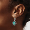 Lex & Lu Sterling Silver w/Rhodium Antiqued w/Recon. Turquoise Earrings - 3 - Lex & Lu